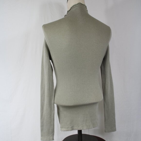 Free People Intimately Free Thermal Top Gray Green Medium Stretch Mock Neck - Picture 3 of 5